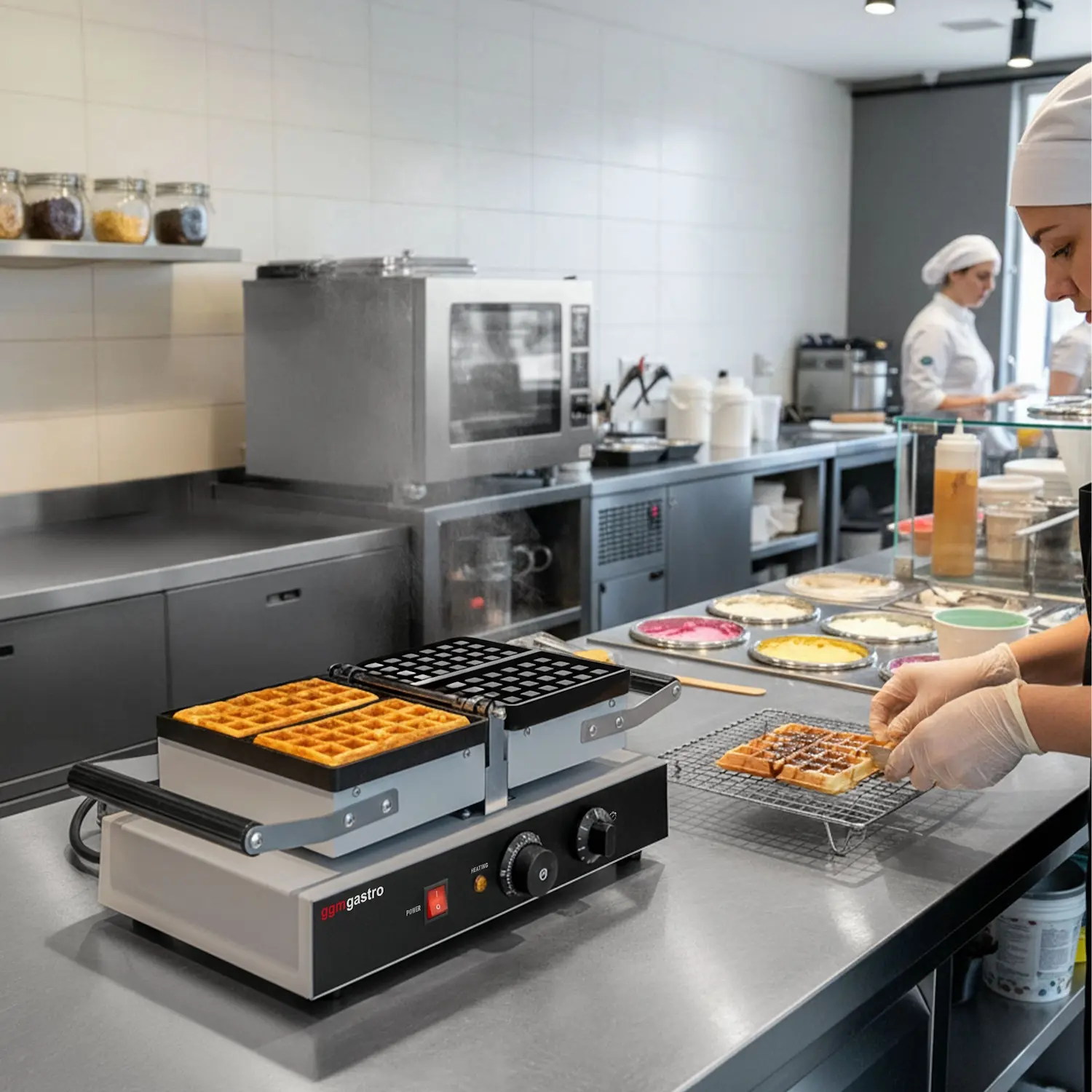 Вафельница GGM Gastro WERJ2 (Black/Inox) - 9