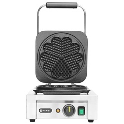 Aparat de facut vafe Hendi Heart 212134 (Inox/Black)