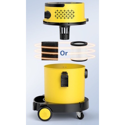 Промышленный пылесос Costway ES10361DE (Yellow/Black) Thumb