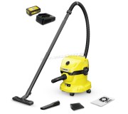 Aspirator industrial Karcher WD 2-18 V-12/18 Battery + Kit 1.628-500.01 (Yellow/Black)