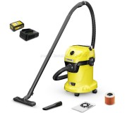 Aspirator industrial Karcher WD 3-18 V-17/20 Battery + Kit 1.628-550.01 (Yellow/Black)