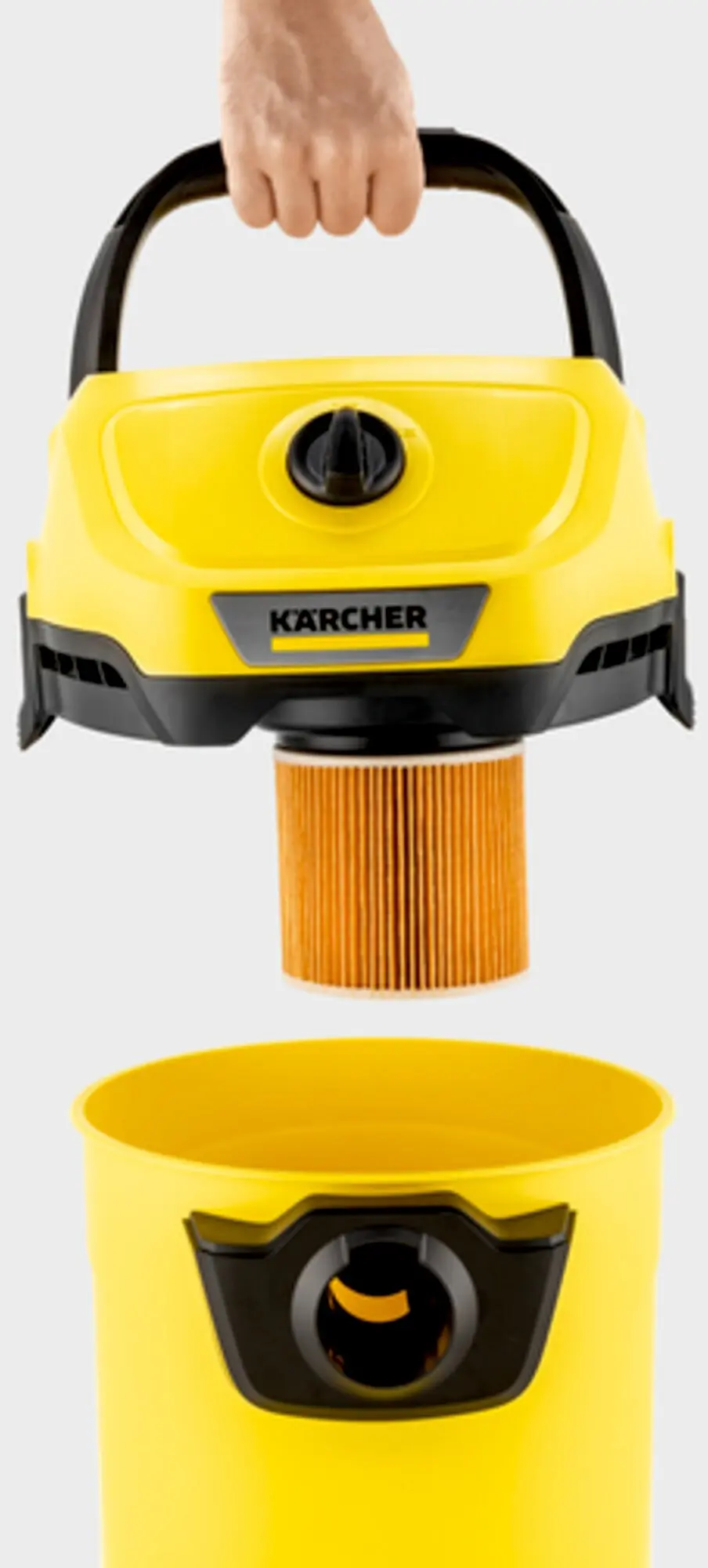 Промышленный пылесос Karcher WD 3 V-17/4/20 1.628-130.0 + насадка для автомобиля (Yellow/Black) - 2
