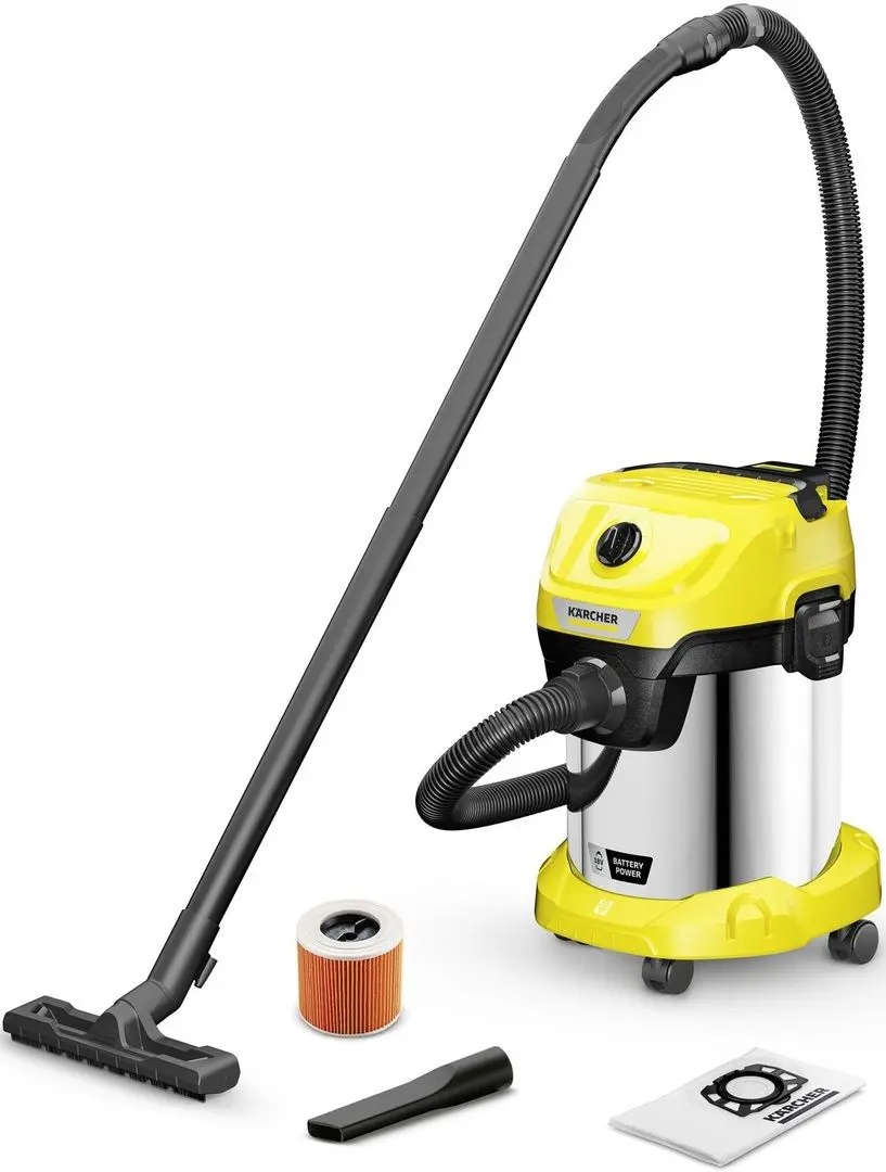 Пылесос промышленный Karcher WD 3-18 S (Yellow/Black)