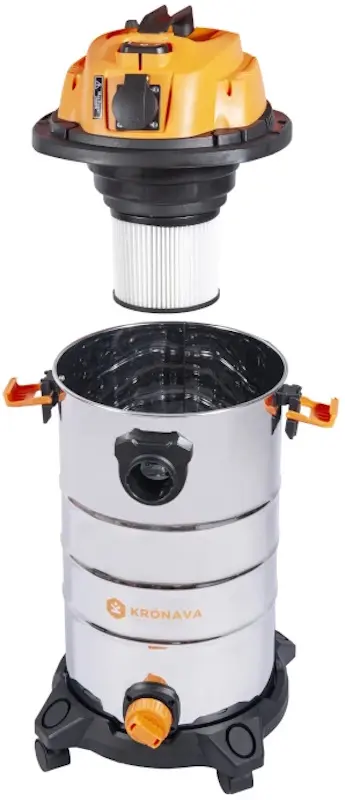 Aspirator industrial Kronava K-MWD252S (Inox/Yellow) - 2