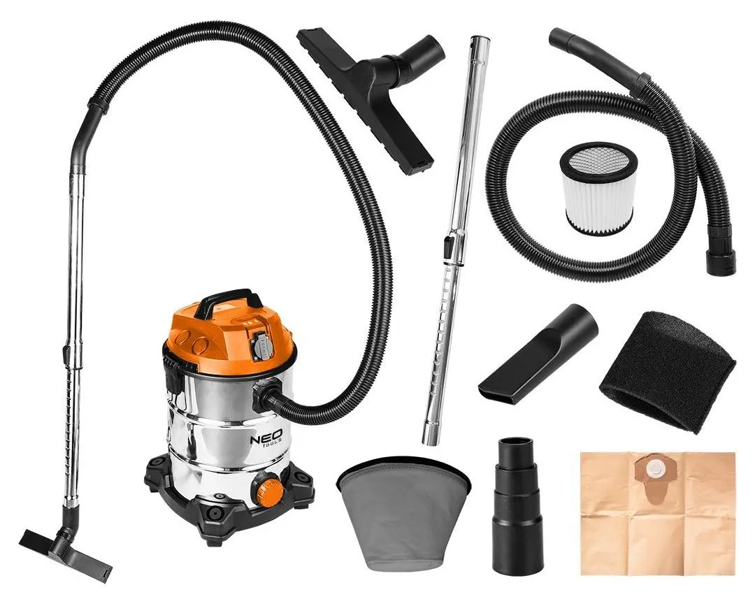 Промышленный пылесос Neo Tools 04-738 (Silver/Orange)