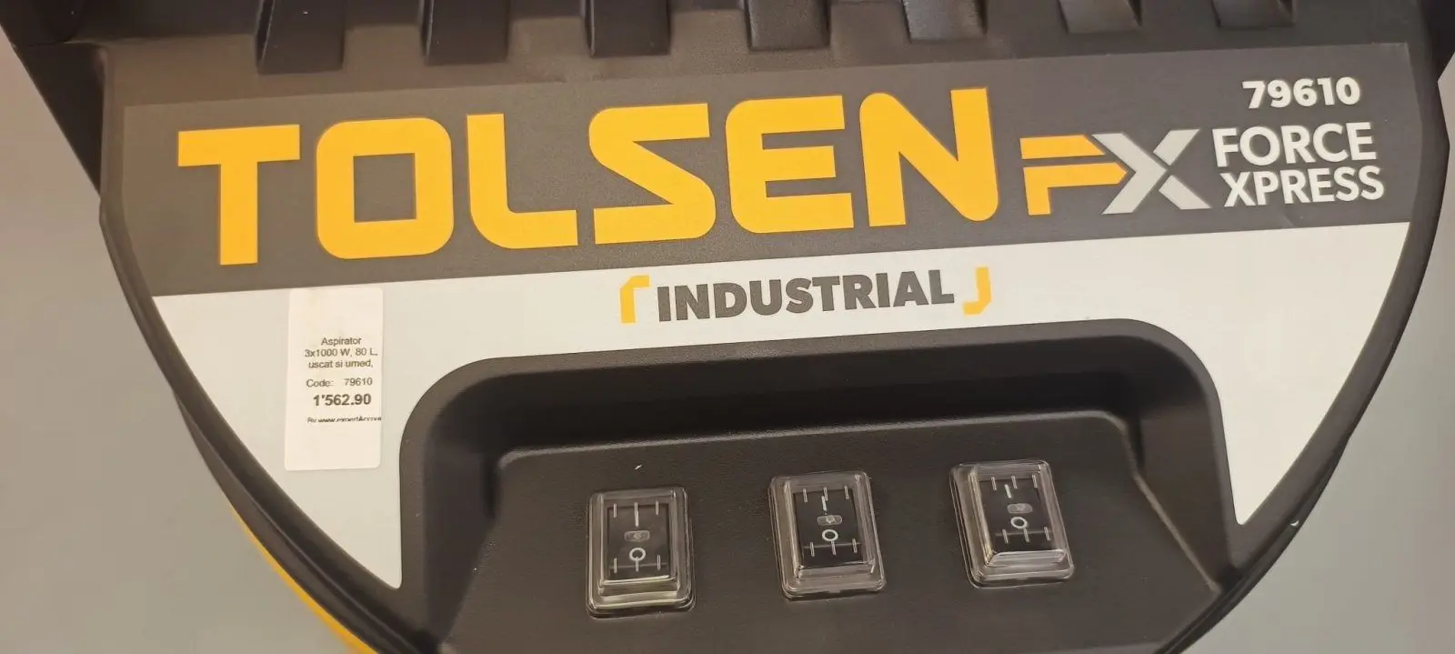 Aspirator industrial Tolsen 79610 (Silver/Yellow) - 3