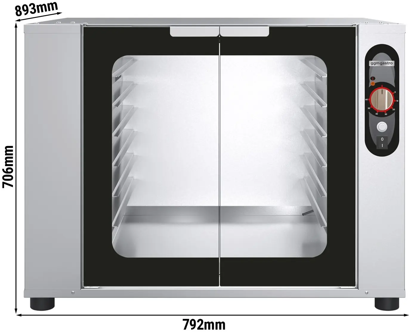 Расстоечный шкаф GGM Gastro GSV1264BM (Inox/Black) - 2