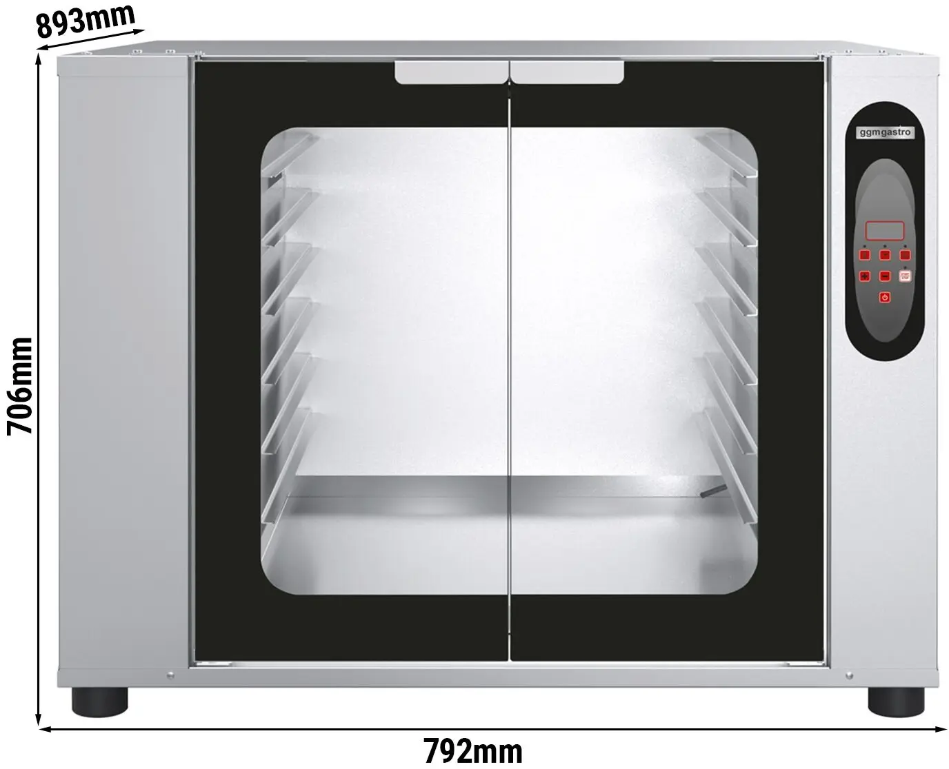 Расстоечный шкаф GGM Gastro GSV1264D (Inox/Black) - 2