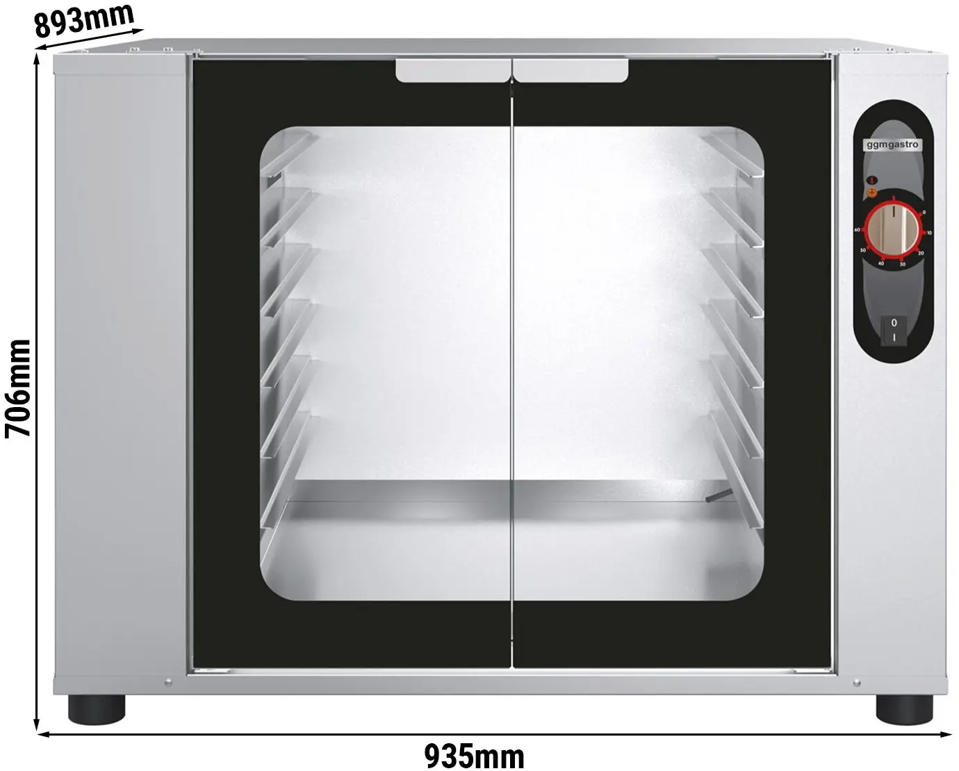 Расстоечный шкаф GGM Gastro GSV1264M (Inox/Black) - 2