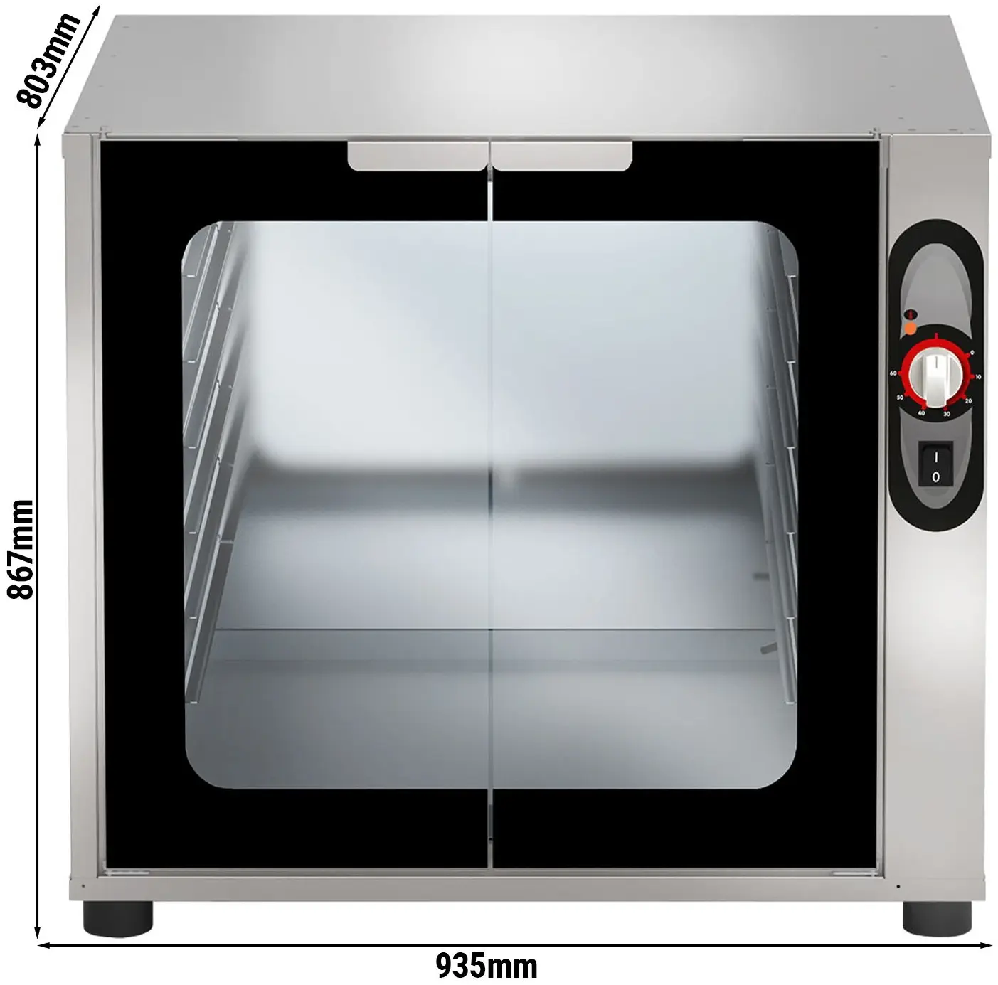 Расстоечный шкаф GGM Gastro GSV860-1 (Inox/Black) - 2