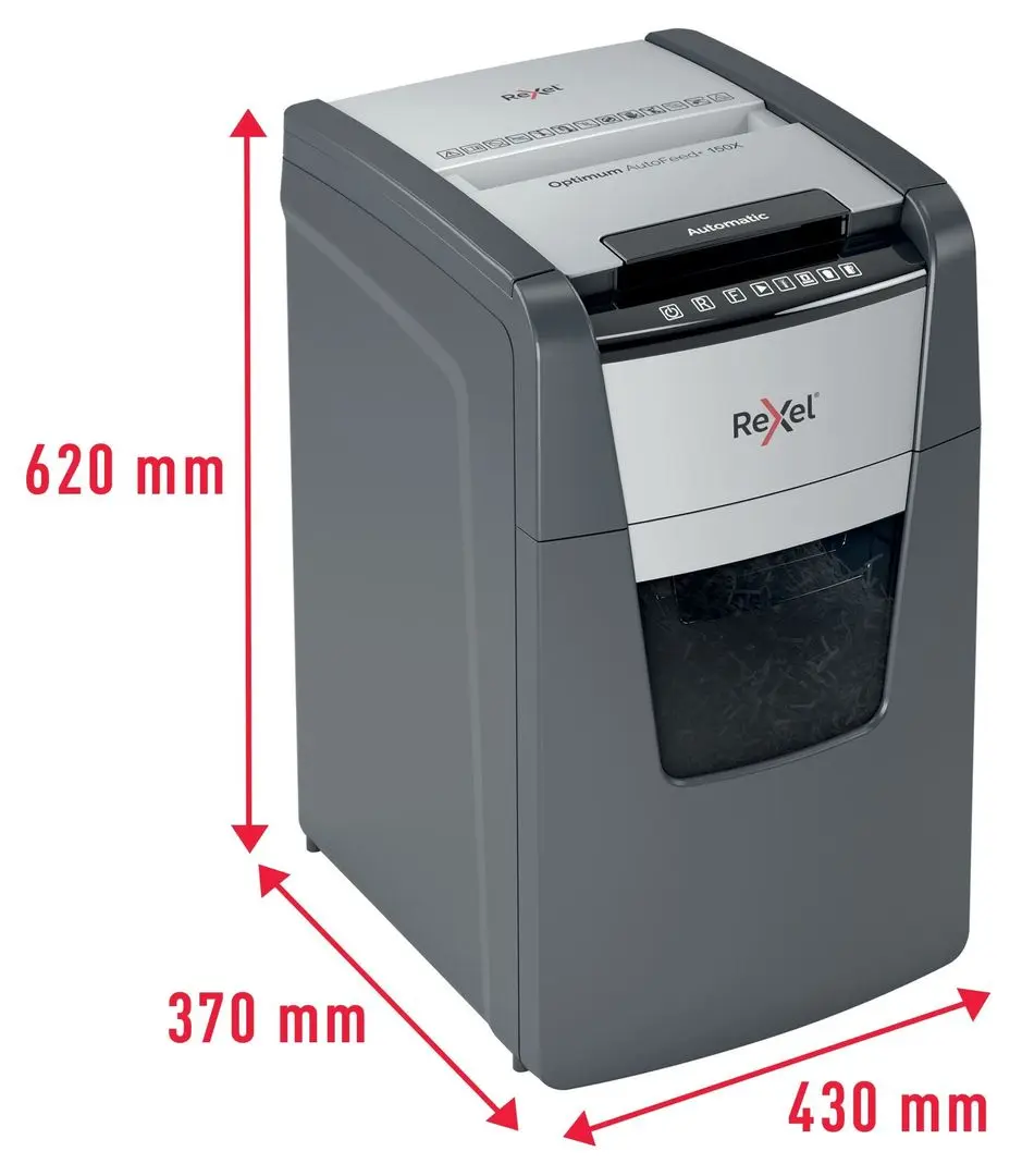 Distrugator de documente Rexel Optimum 150M (Grey/Black)