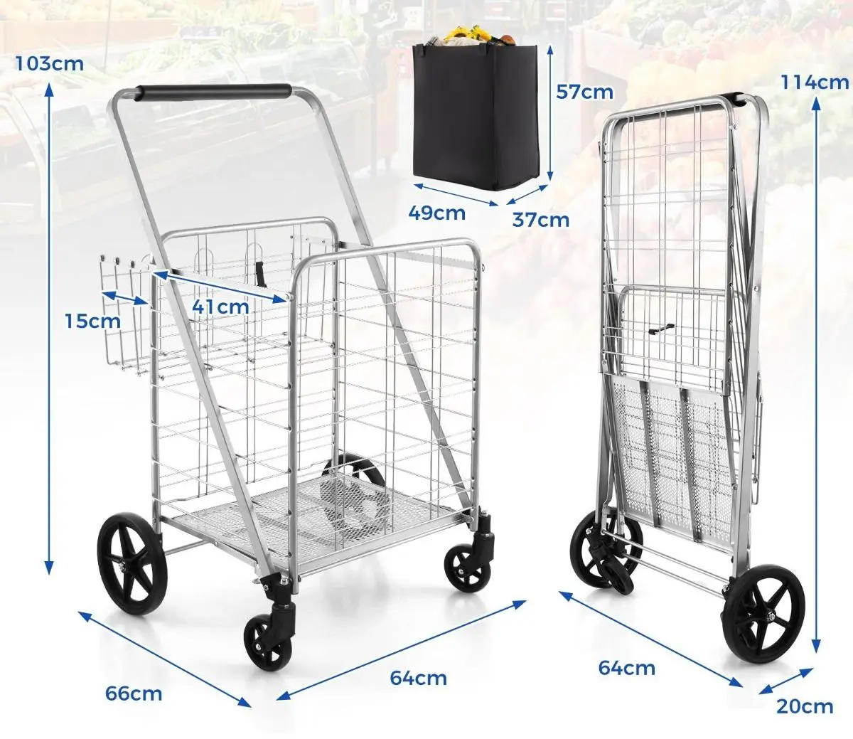 Carucior Costway TA10046SL (Silver)