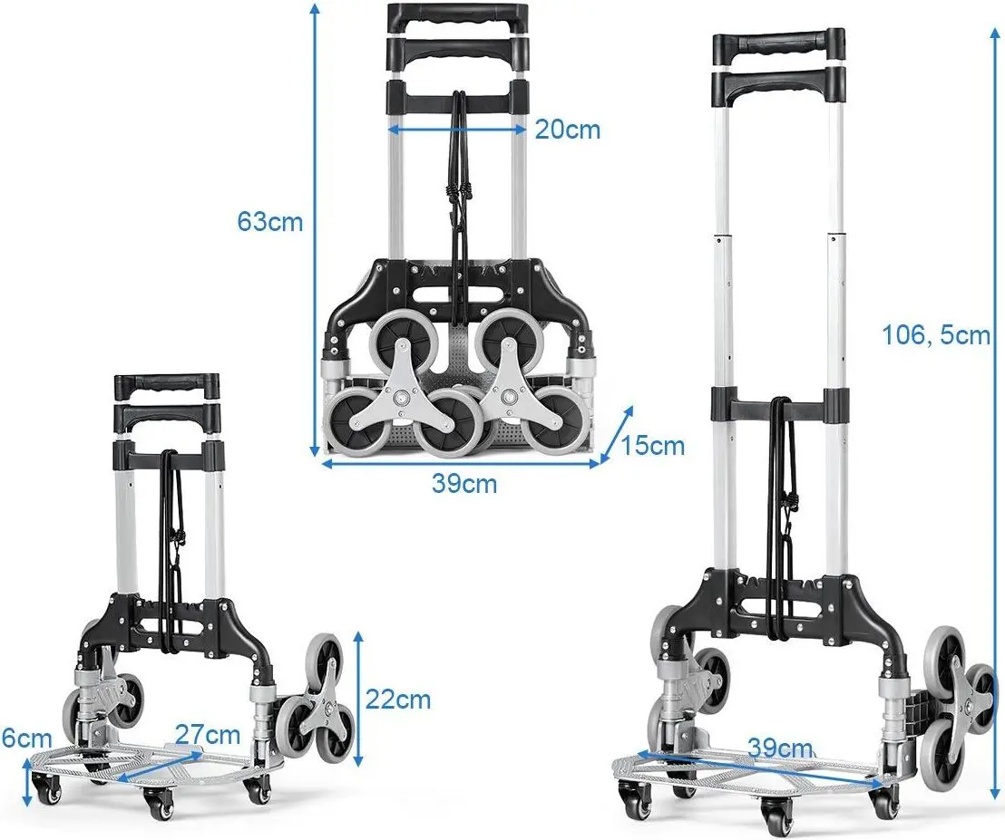 Tележка складная Costway TH10001 (Black/Silver)