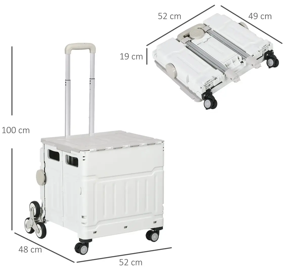 Carucior pliabil Homcom 923-053V00WT (White) - 3