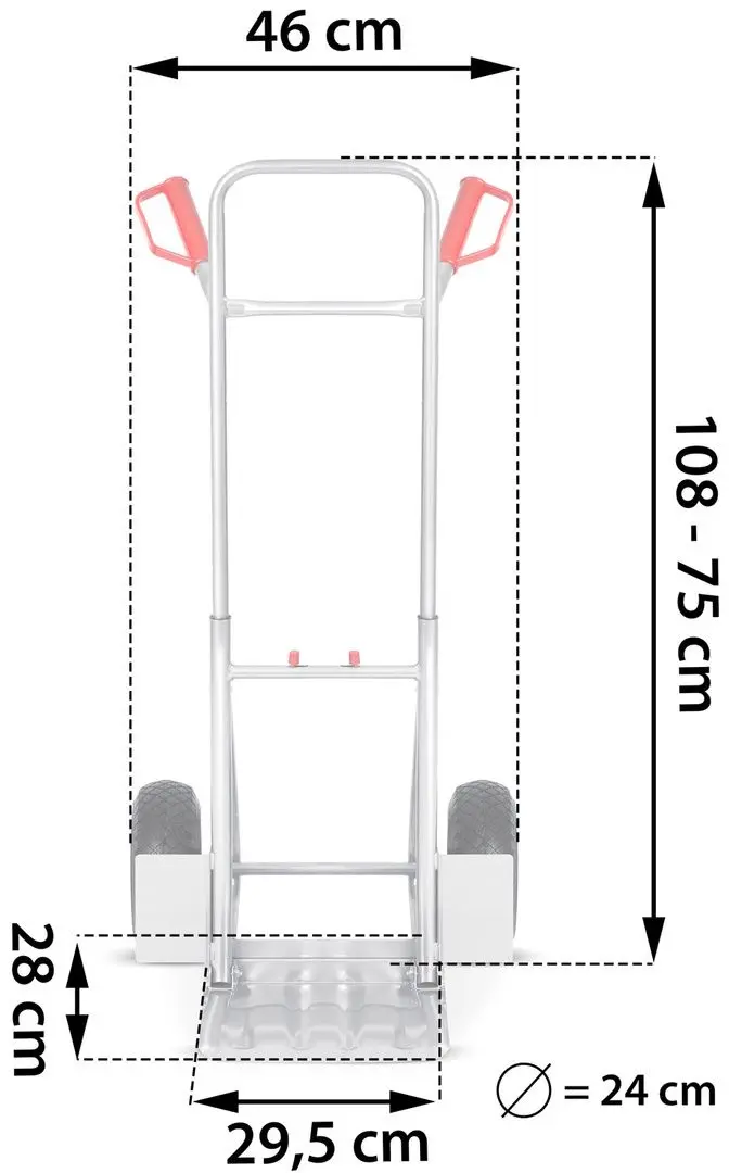 Тележка Humberg HM-507 (Red/Silver) - 5