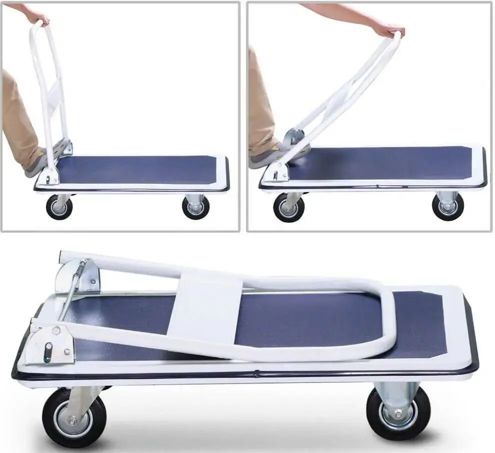 Carucior cu platforma pliabil SDGroup 300kg (Blue/Grey)