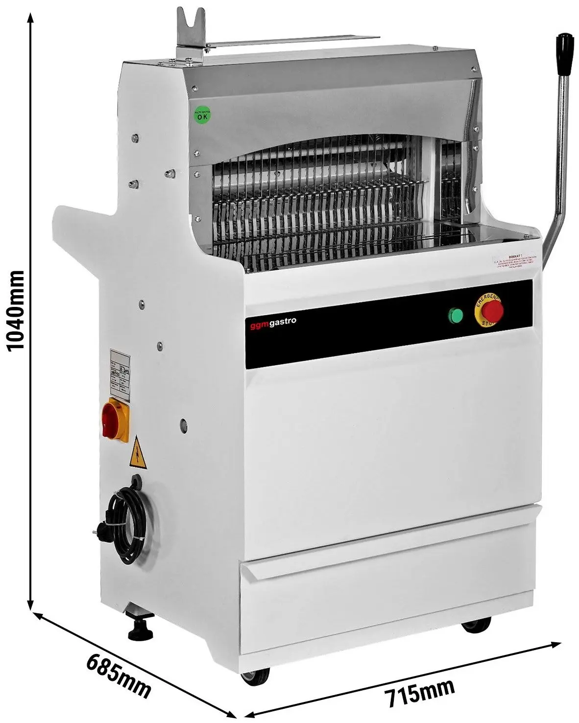 Слайсер для хлеба GGM Gastro BSME10 (Inox) - 3