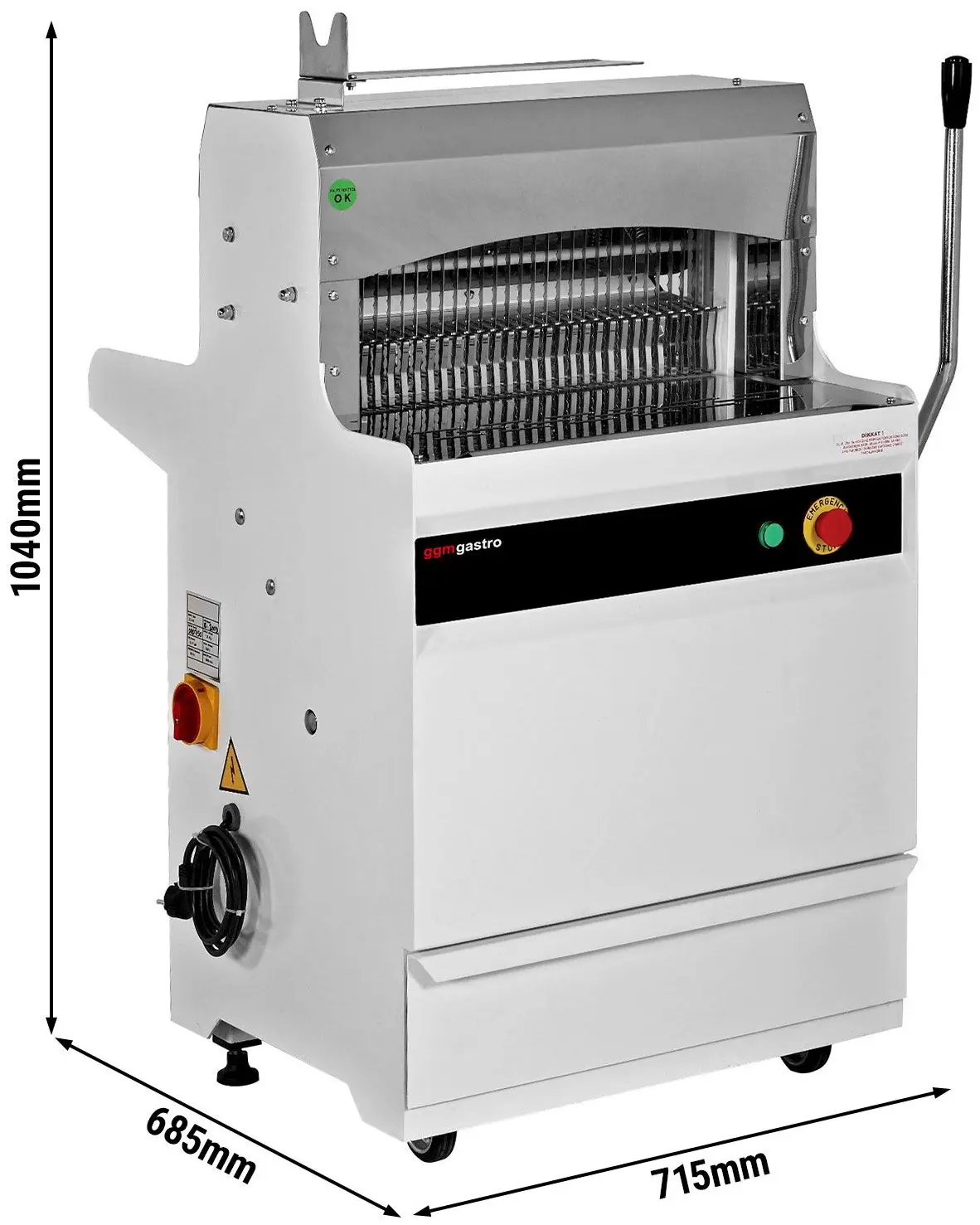 Слайсер для хлеба GGM Gastro BSME13 (Inox) - 3