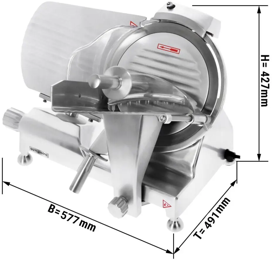 Слайсер для колбас GGM Gastro AMH300L (Inox) - 9