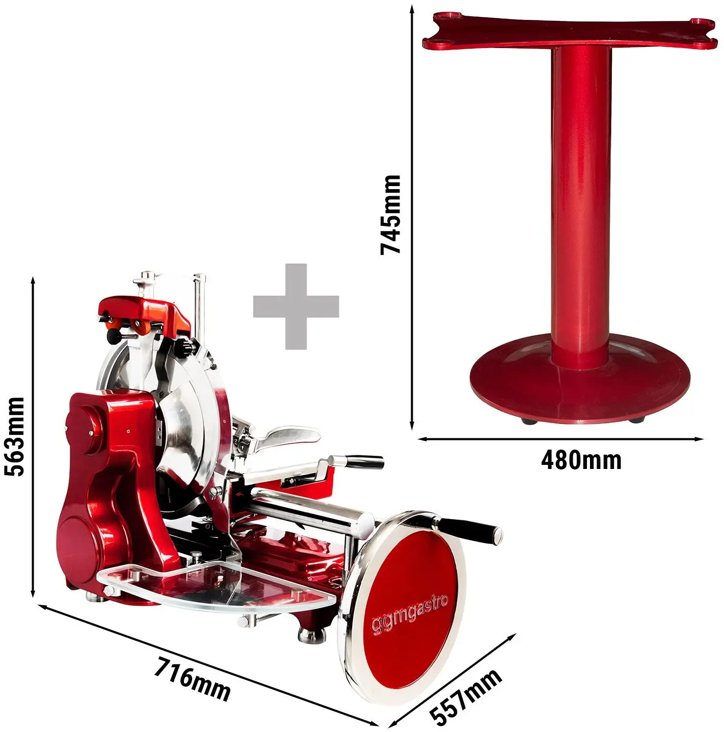 Слайсер для колбас GGM Gastro AMSH300#UGH300 (Red) - 8