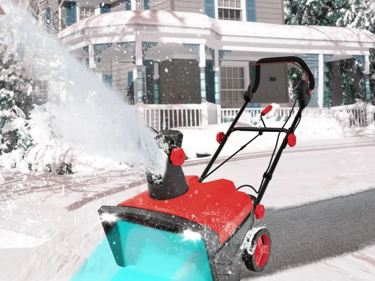 Снегоуборочная машина Costway ET10041DE-RE (Red/Black) - 4