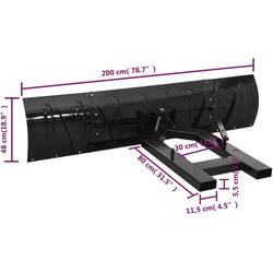 Снегоотвал VidaXL 153131 (Black) Thumb