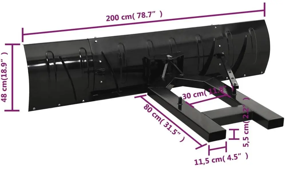 Снегоотвал VidaXL 153131 (Black) - 2