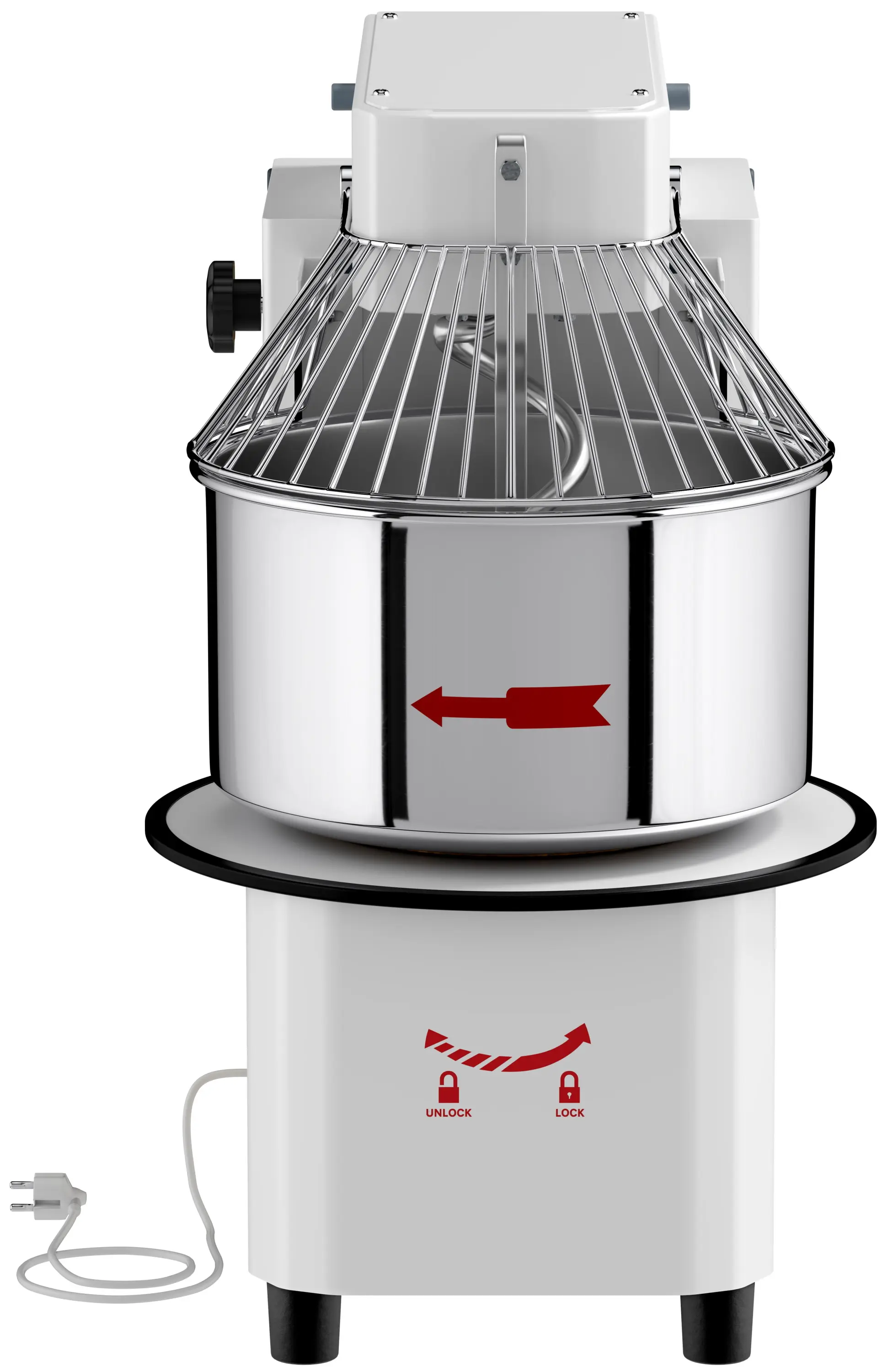 Тестомес спиральный для пиццы GGM Gastro TMP22-KA-N (White) - 4
