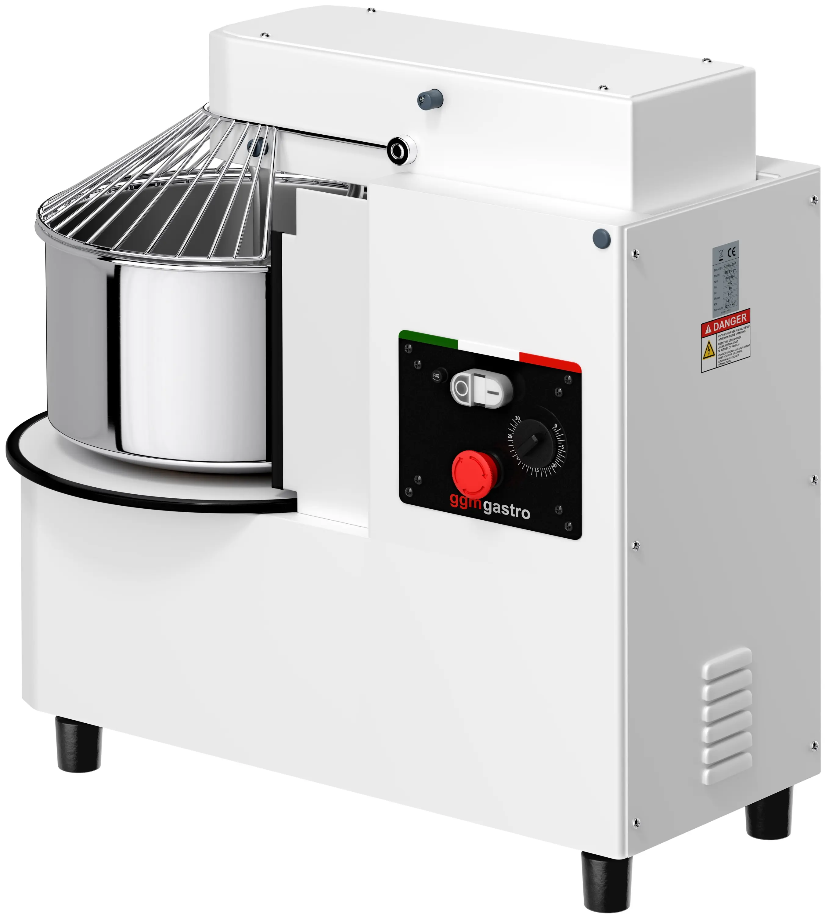 Тестомес спиральный для пиццы GGM Gastro TMP22KR-N (White) - 6