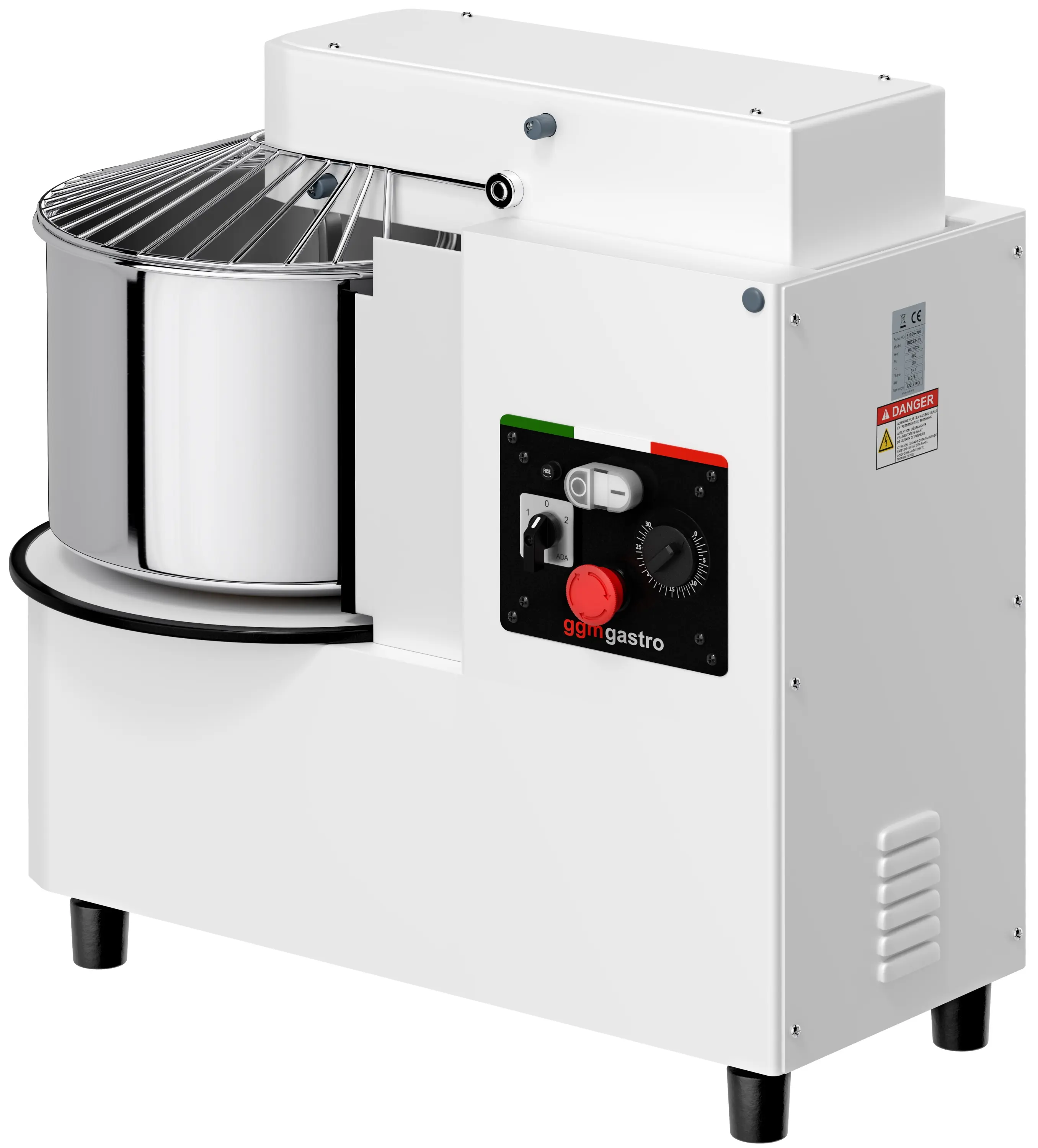 Тестомес спиральный для пиццы GGM Gastro TMP33-KA-N (White) - 6