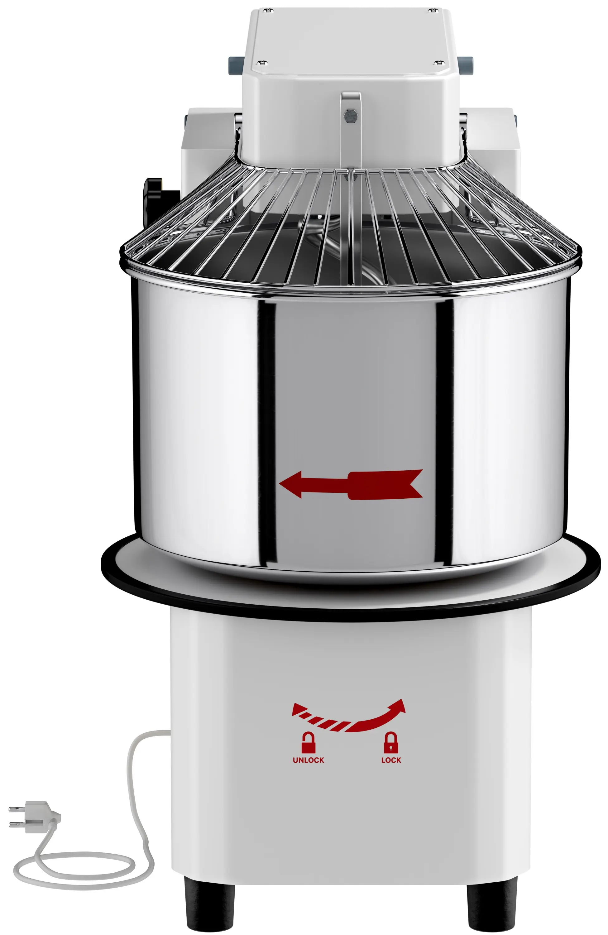 Тестомес спиральный для пиццы GGM Gastro TMP33KR-N (White) - 4
