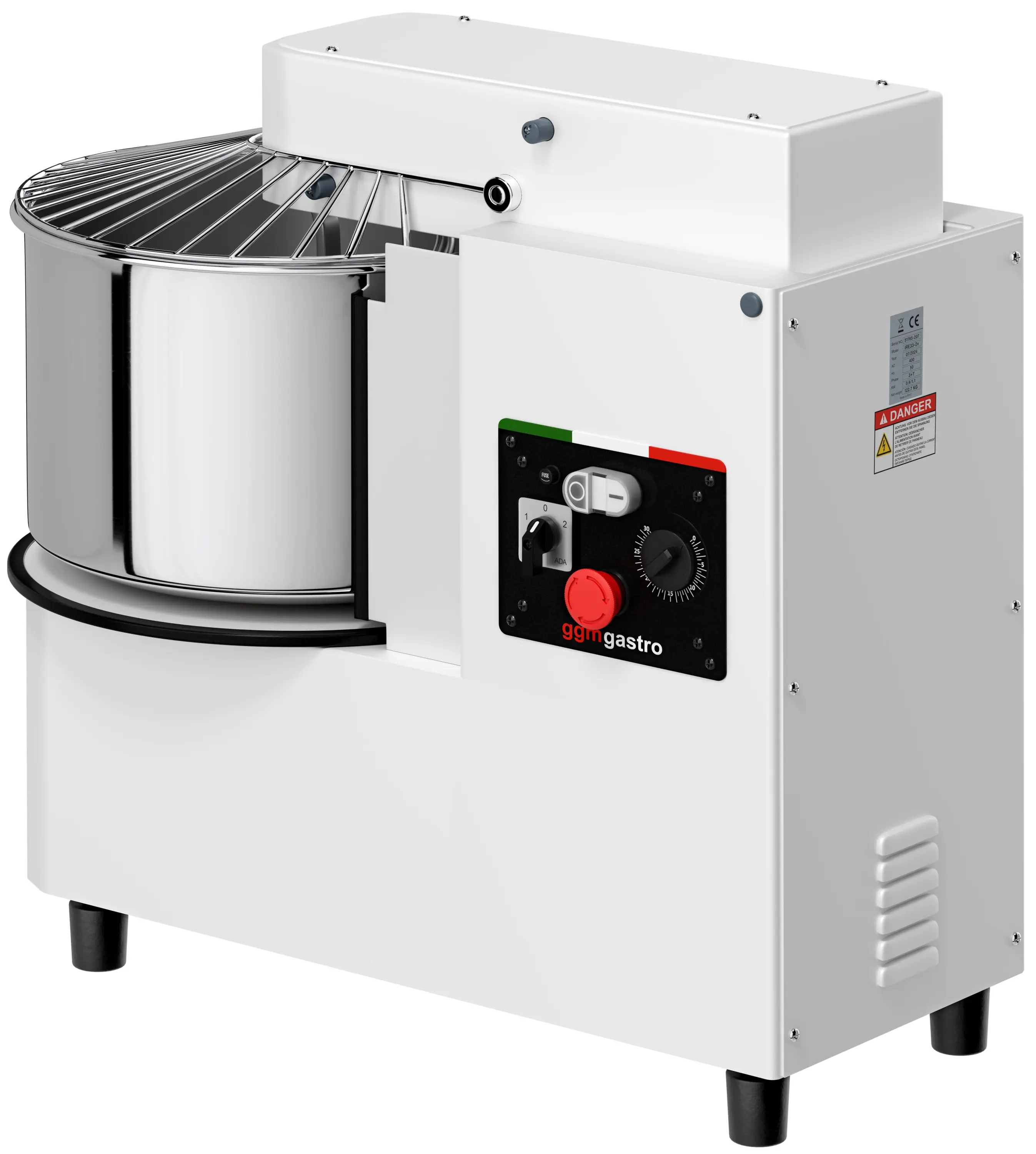 Тестомес спиральный для пиццы GGM Gastro TMP42-KA-N (White) - 6