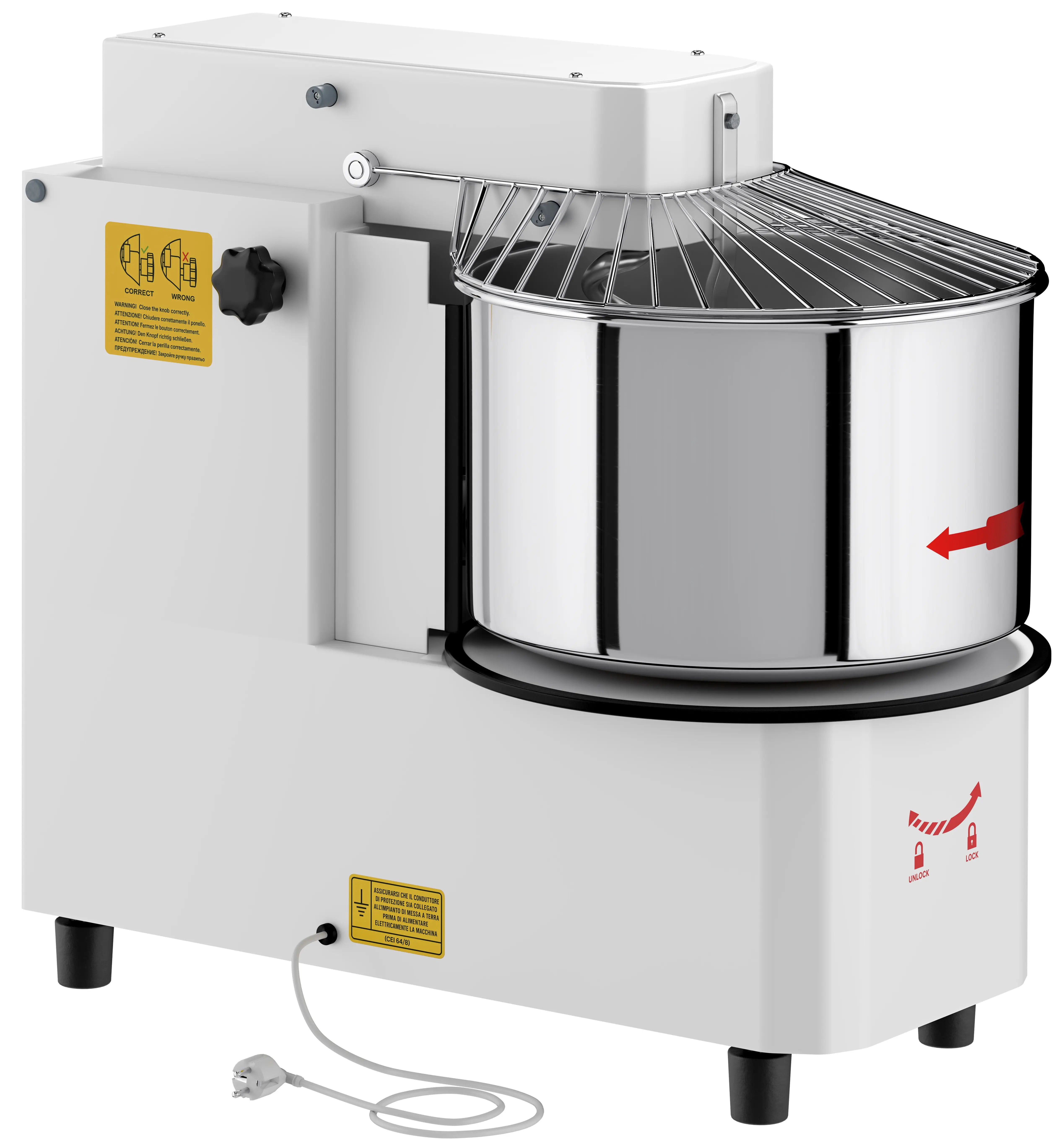 Тестомес спиральный для пиццы GGM Gastro TMP42KR-N (White) - 5