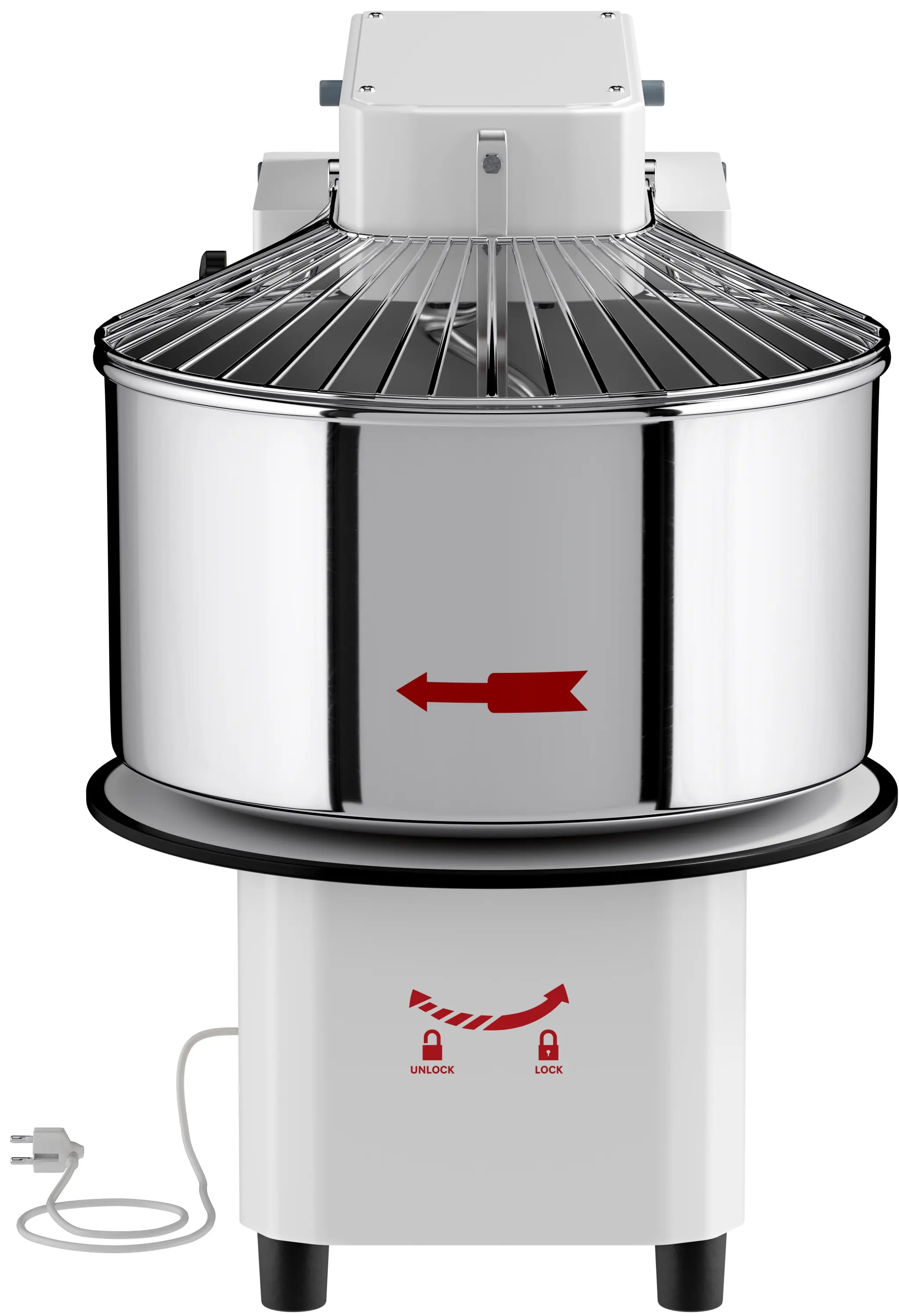 Тестомес спиральный для пиццы GGM Gastro TMP53-KA2-N (White) - 4