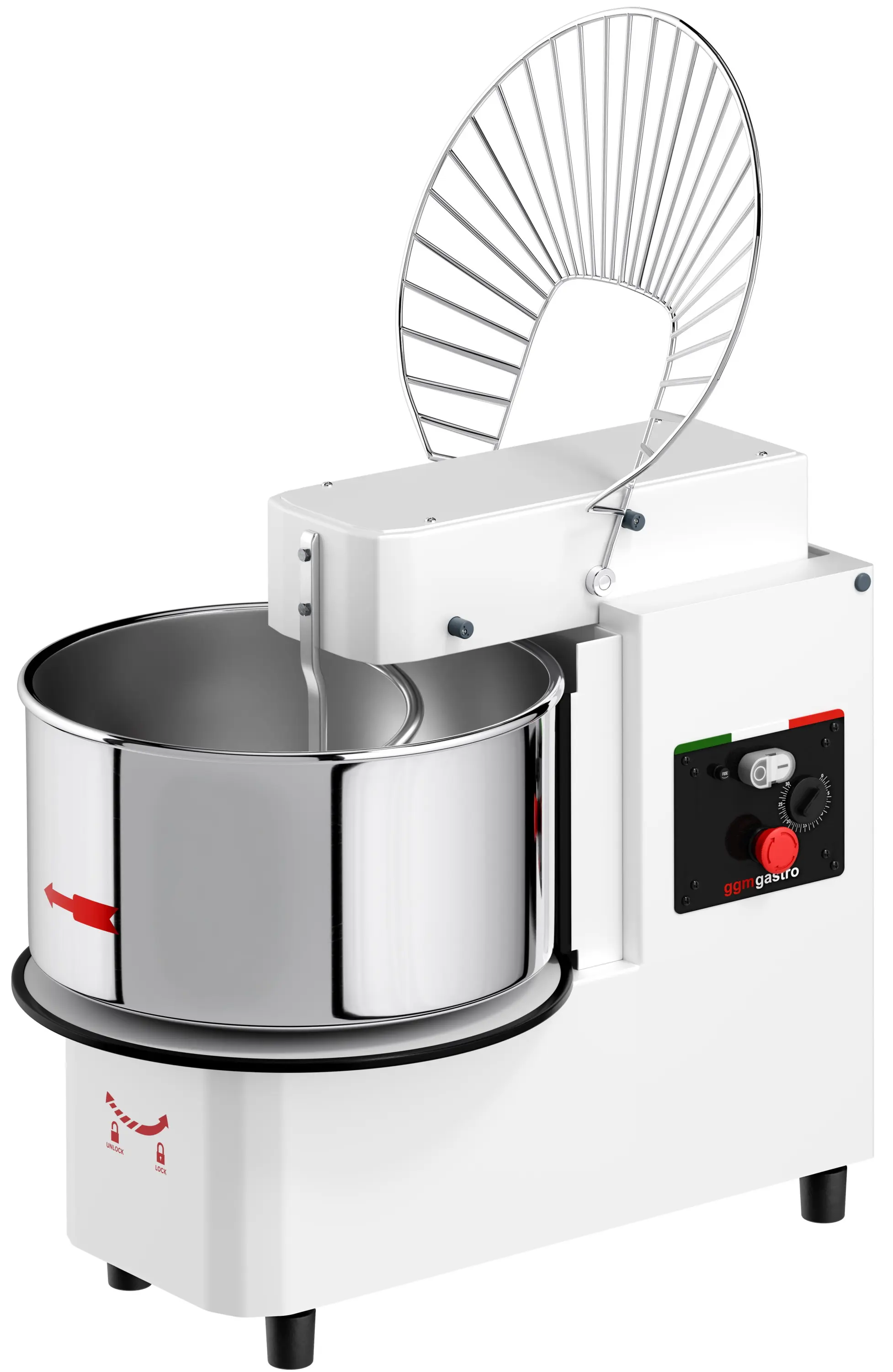 Тестомес спиральный для пиццы GGM Gastro TMP53KR-N (White) - 2