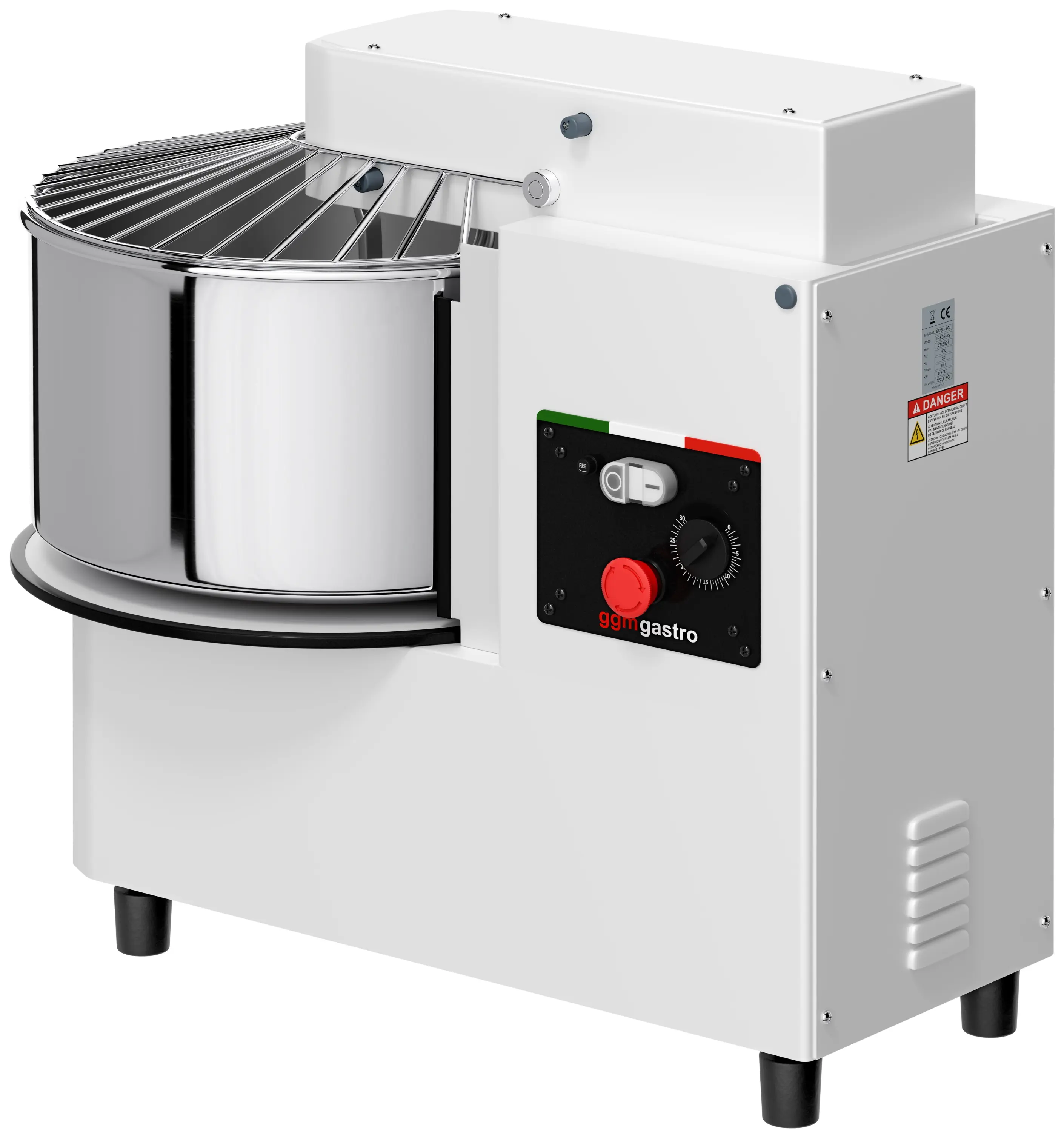 Тестомес спиральный для пиццы GGM Gastro TMP53KR-N (White) - 6