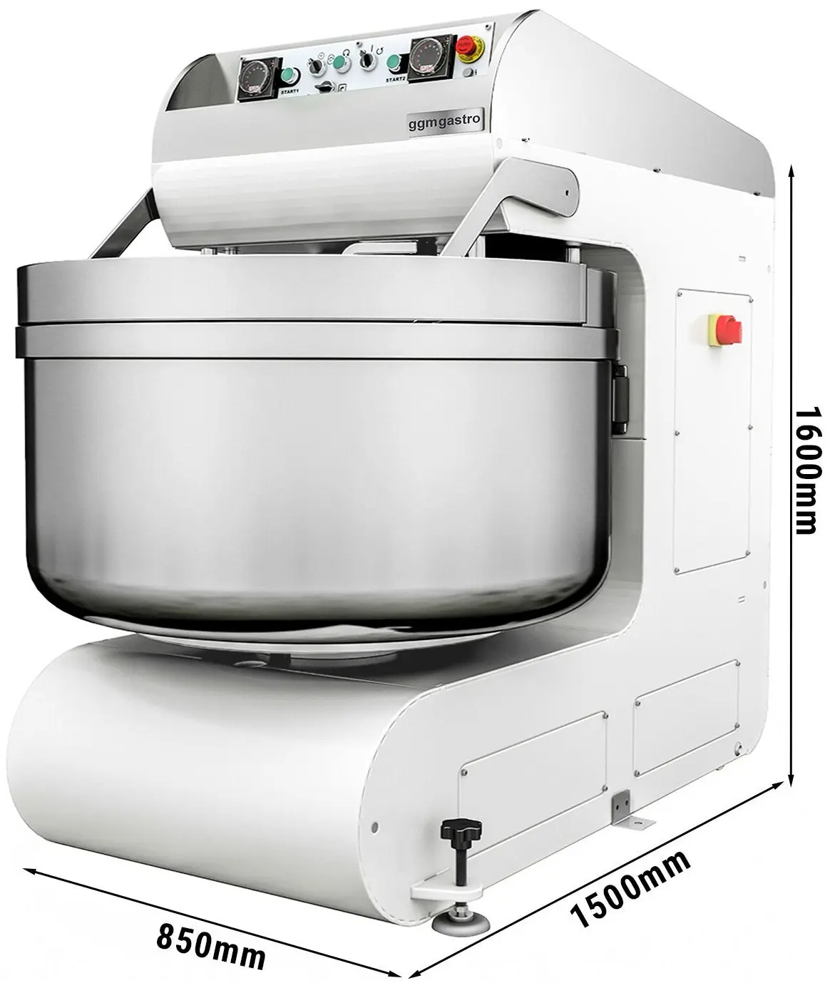 Malaxor aluat cu spirala GGM Gastro Premium Plus STKMMK130 (White) - 5