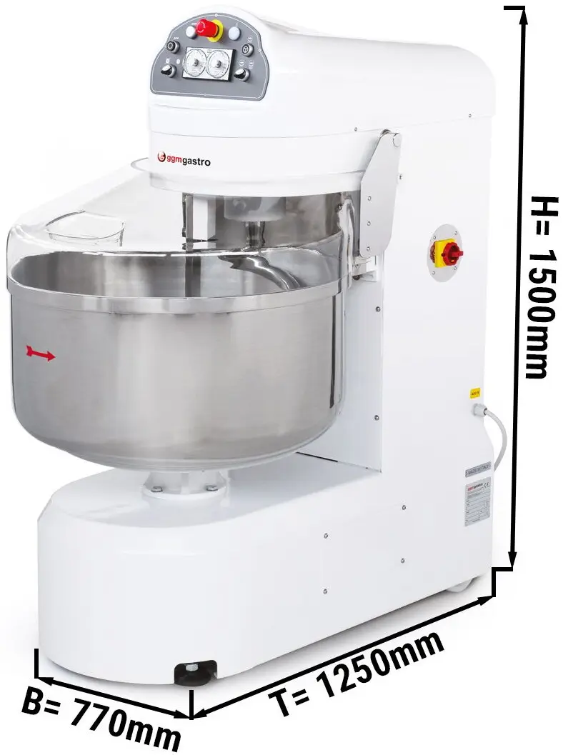 Тестомес спиральный GGM Gastro Premium STMZ120 (White) - 4