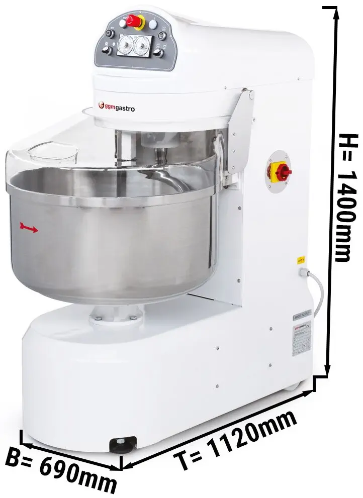 Тестомес спиральный GGM Gastro Premium STMZ80 (White) - 4