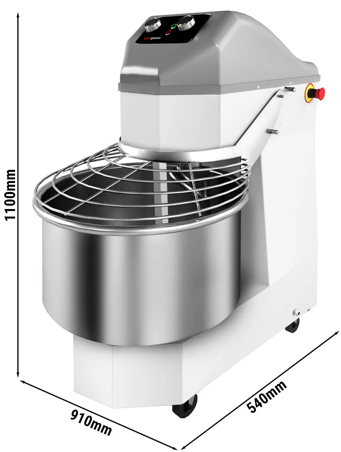 Тестомес спиральный GGM Gastro STKME50-2 (White) - 2