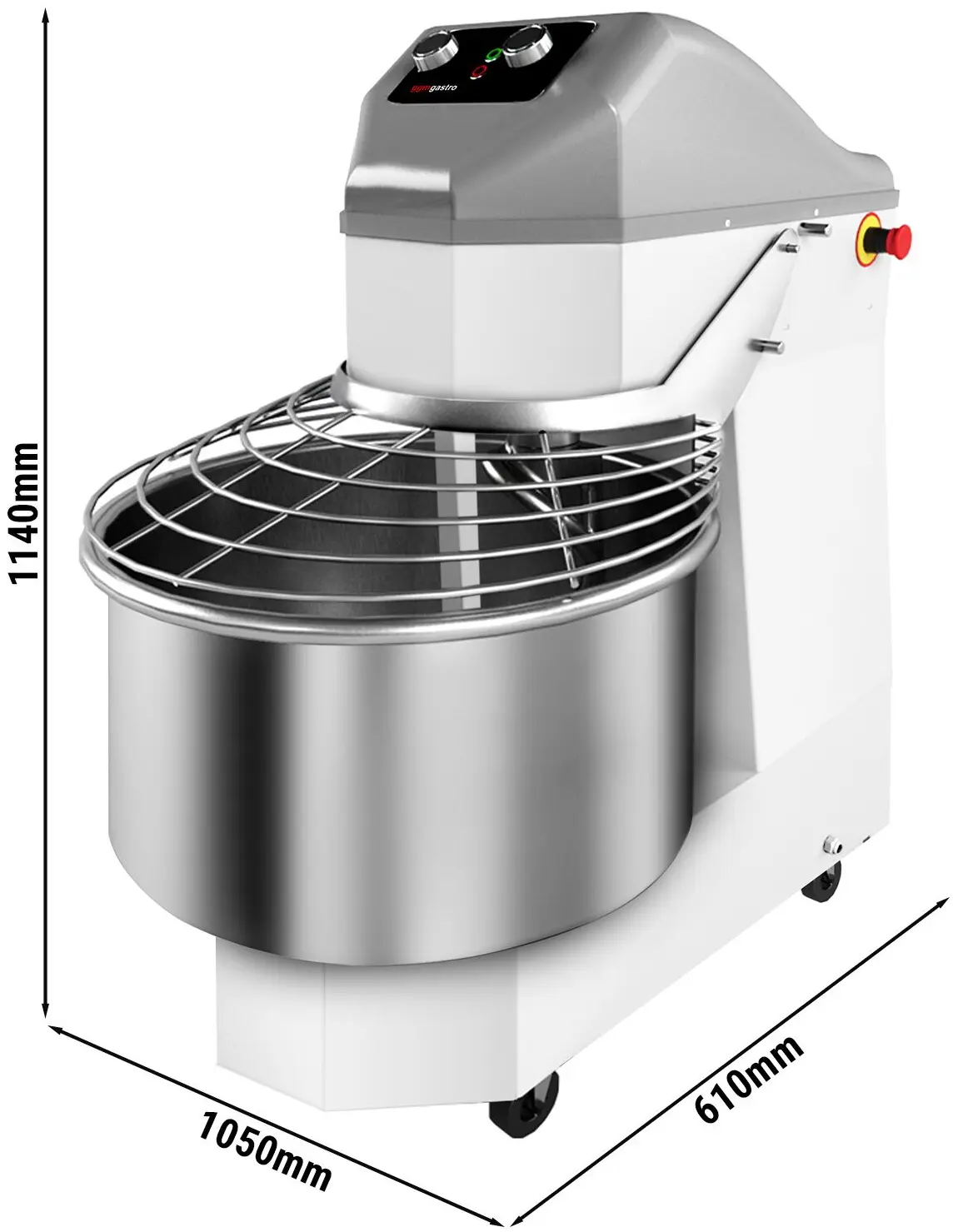 Тестомес спиральный GGM Gastro STKME60-2 (White) - 2