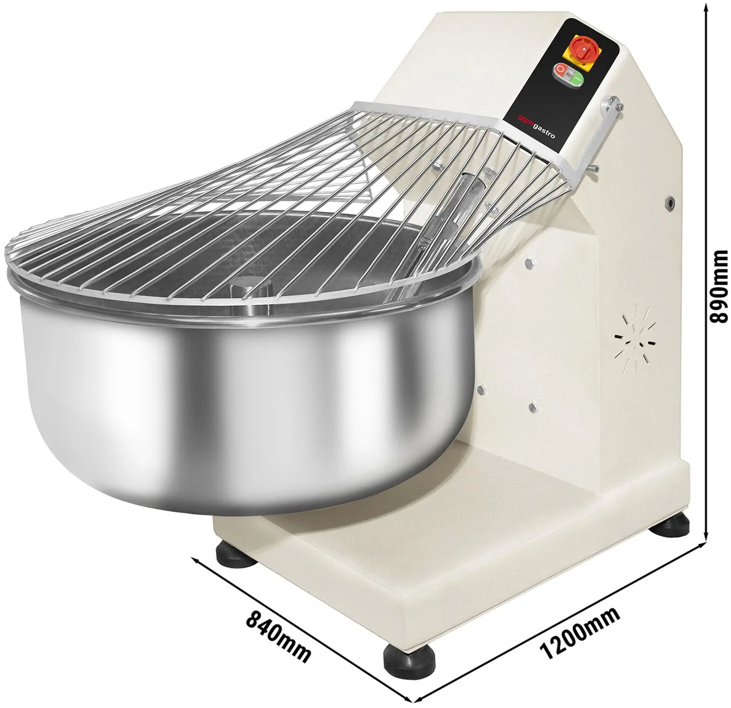 Malaxor aluat cu spirala GGM Gastro TMBO130 (Pearl White) - 7