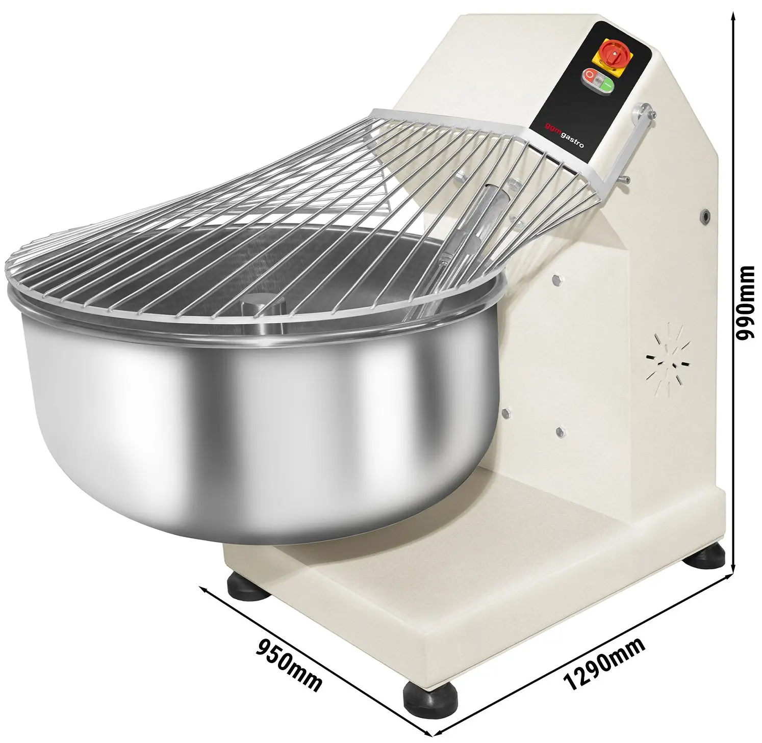 Тестомес спиральный GGM Gastro TMBO160 (Pearl White) - 7