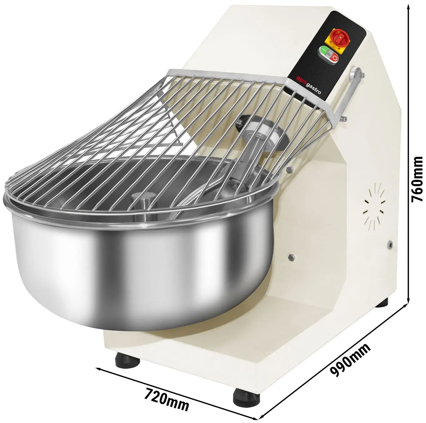 Тестомес спиральный GGM Gastro TMBO80-230V (Pearl White) - 6