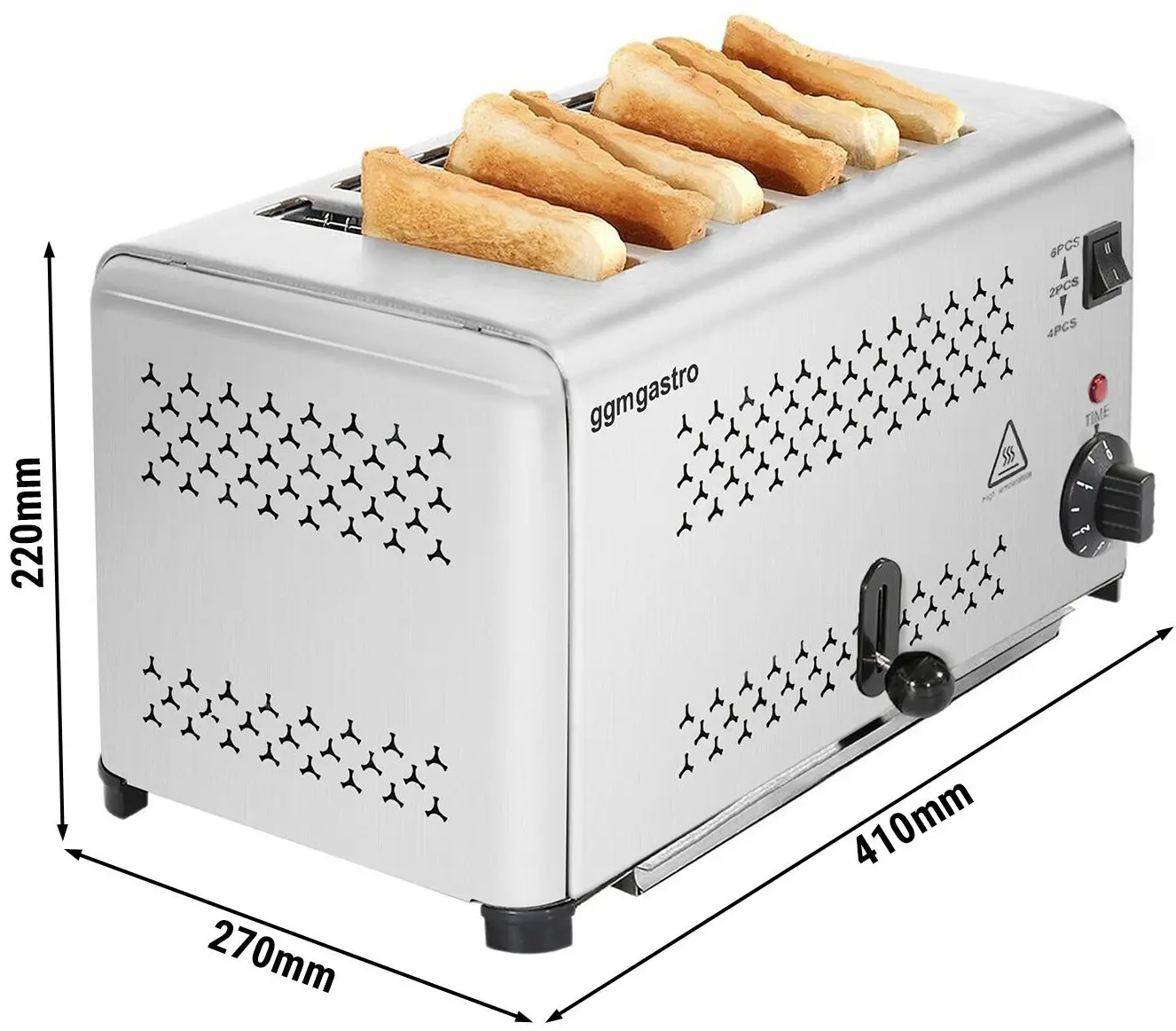 Тостер GGM Gastro TOET6 (Inox) - 4