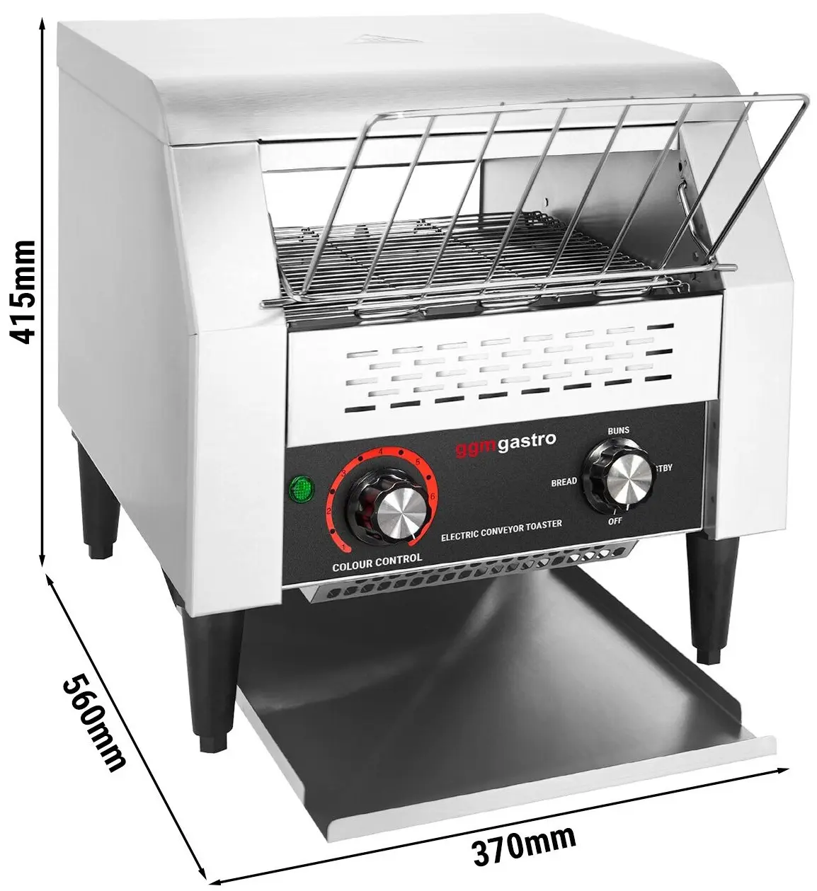Тостер конвейерный GGM Gastro DTJ300 (Inox) - 8