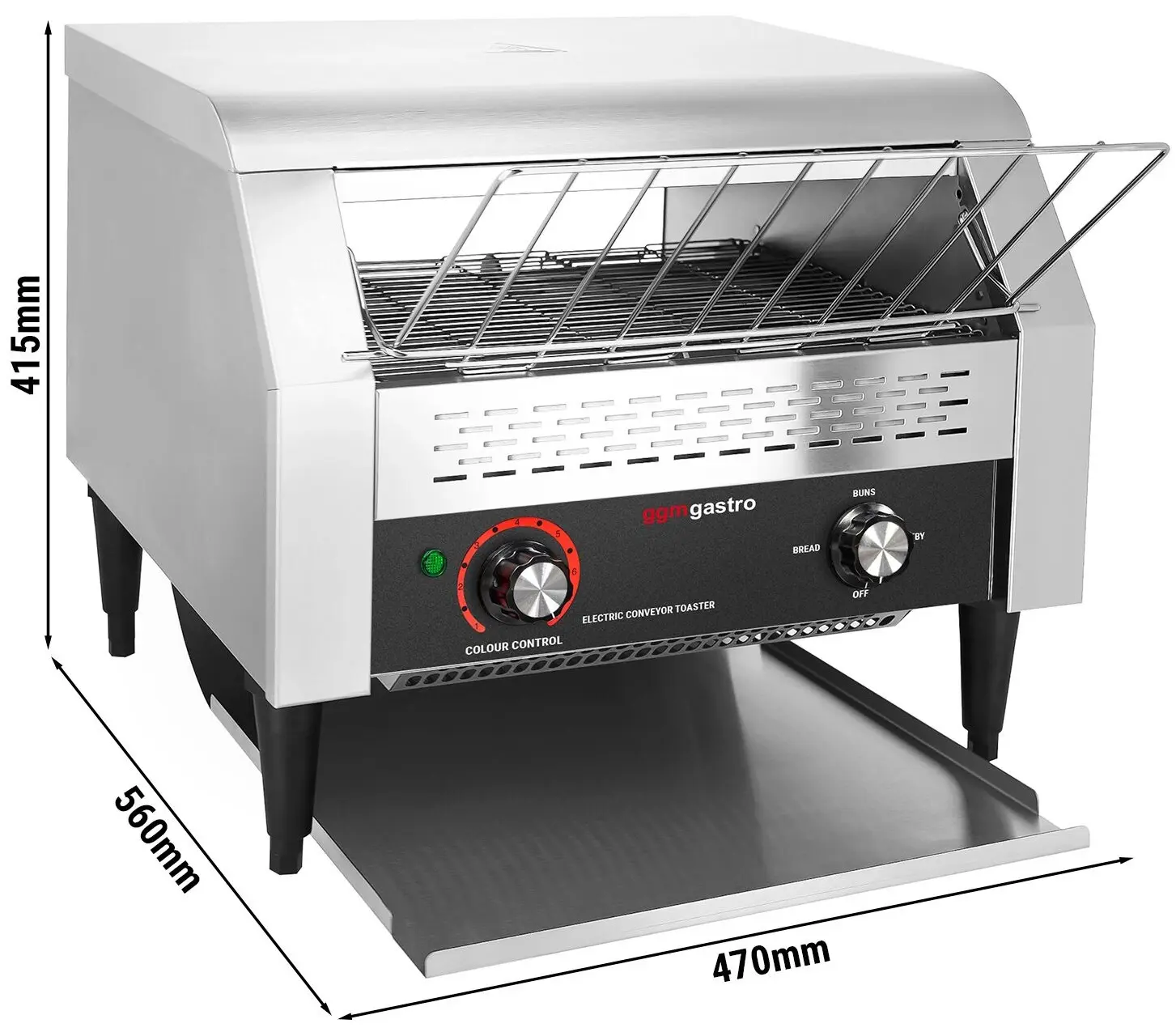 Тостер конвейерный GGM Gastro DTJ450 (Inox) - 8