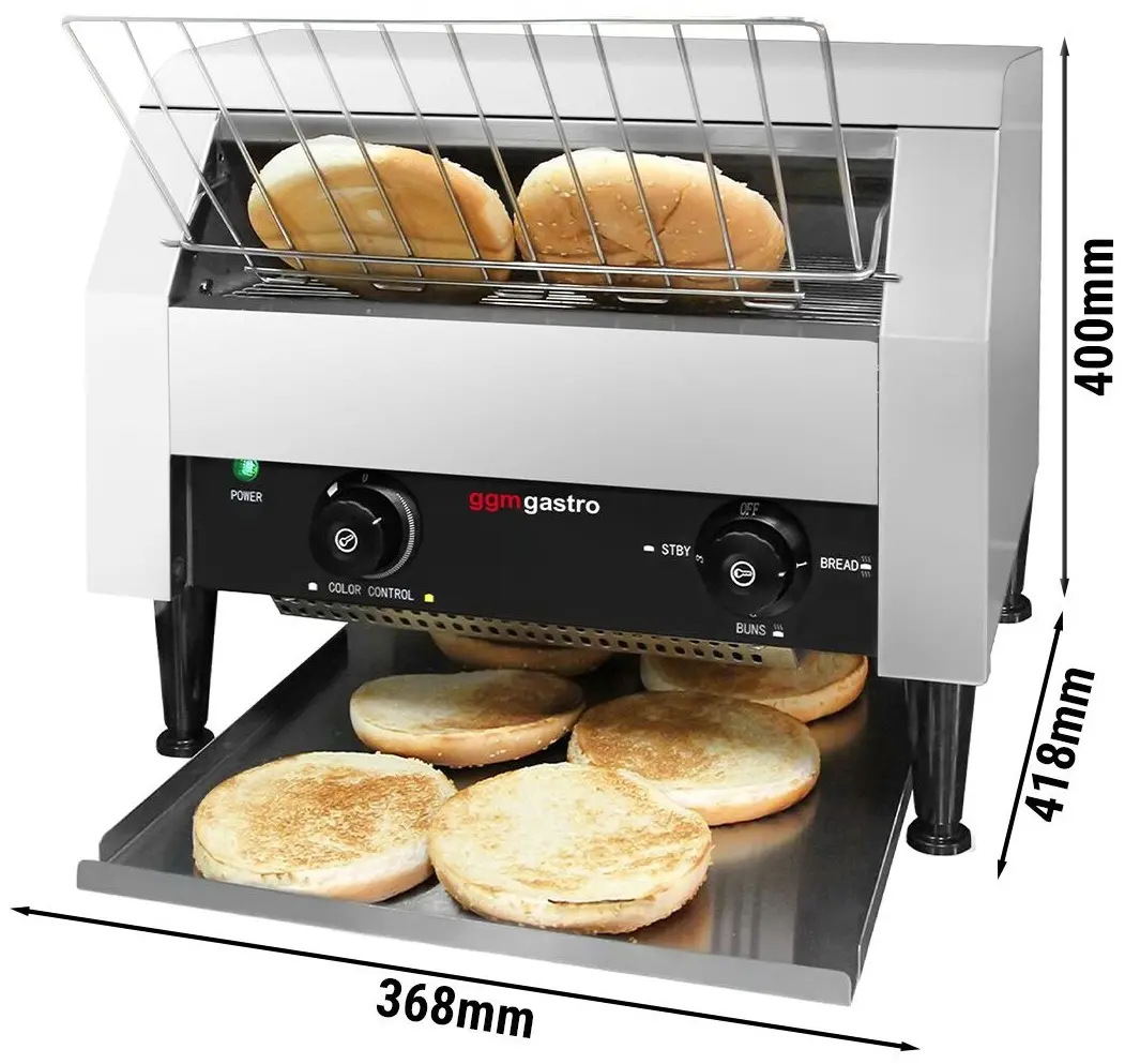 Тостер конвейерный GGM Gastro DTKB200 (Inox) - 4