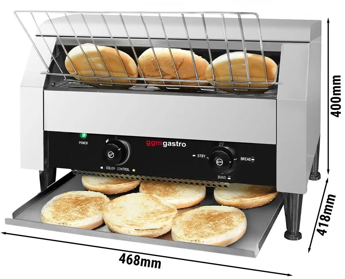 Тостер конвейерный GGM Gastro DTKB300 (Inox) - 4