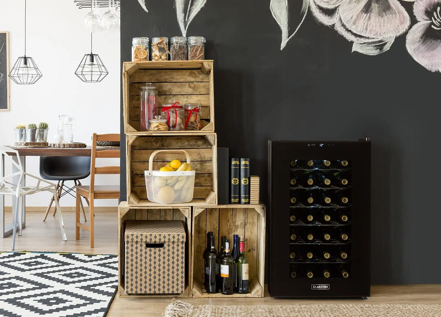 Vitrina de vinuri Klarstein Barolo 28 Uno (Black)